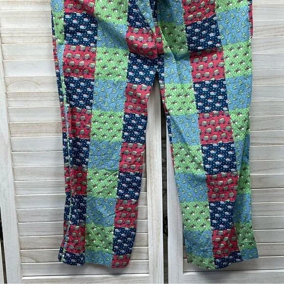 Vineyard Vines Sleepwear Patchwork Christmas Pajama PJ Pants Small - Picture 8 of 9